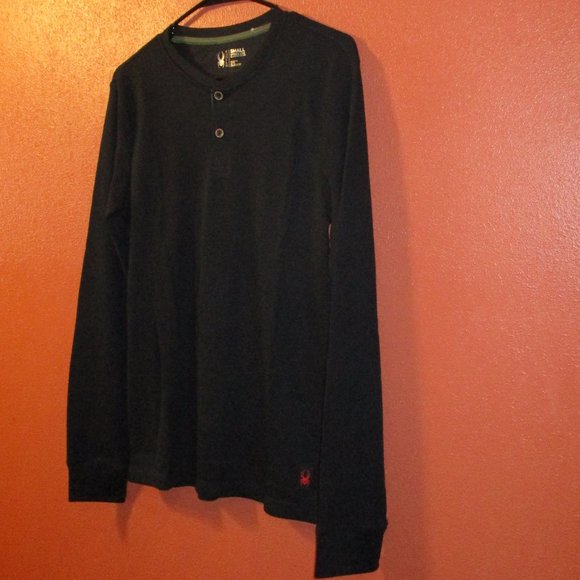 Spyder NEW Men Small Black Warm Long Sleeve Travel Vacation Outdoors Shirt - Picture 4 of 8